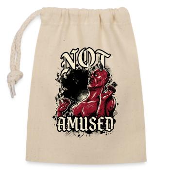 Diable Rouge Pas Amusé Drôle - Sac cadeau en coton avec cordon (14 x 20 cm) - nature - Devant