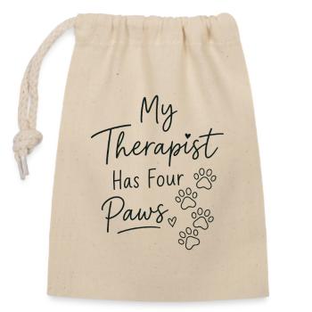 Compagnon de thérapie Four Paws - Sac cadeau en coton avec cordon (14 x 20 cm) - nature - Devant