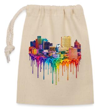 El Paso Texas Tropfende Farbe - Verschließbarer Geschenkbeutel aus Baumwolle (14x20cm) - Natur - Vorne