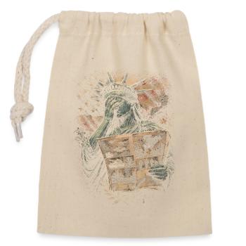 Veterans Day for Democrats - Closable cotton gift bag (14x20cm) - nature - Front