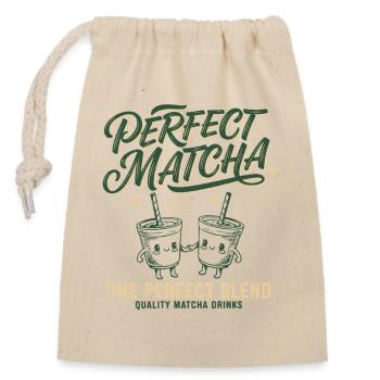Perfect Matcha The Perfect Blend Matcha Lover - Closable cotton gift bag (14x20cm) - nature - Front