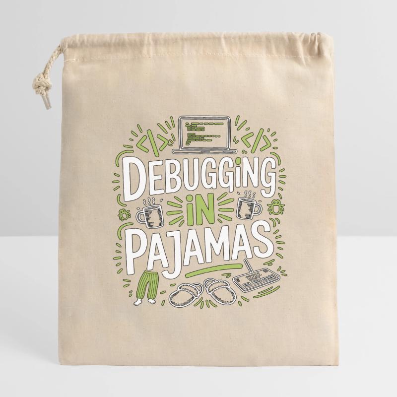 Remote Developer Debugging In Software Developer Closable cotton gift bag (14x20cm)