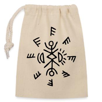 FROM-inspiriertes Talisman Shirt – Horror Mystery  - Verschließbarer Geschenkbeutel aus Baumwolle (14x20cm) - Natur - Vorne