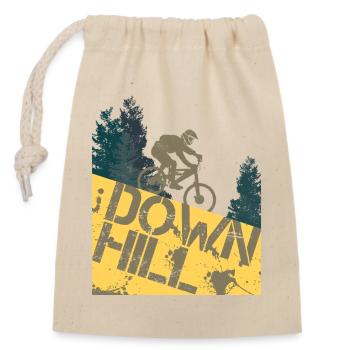Downhill Biker für Dirt und Fahrrad Vintage MTB - Sac cadeau en coton avec cordon (14 x 20 cm) - nature - Devant