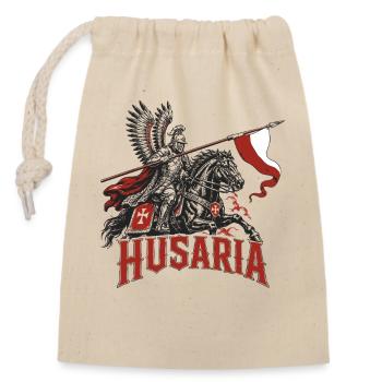 Husaria Red Rider - Closable cotton gift bag (14x20cm) - nature - Front