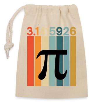 Pi Day Math Numbers - Closable cotton gift bag (14x20cm) - nature - Front