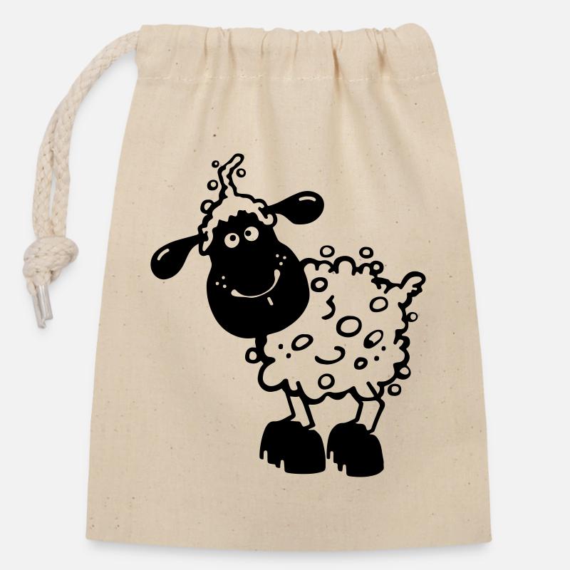 Little Sheep - Farm - Closable cotton gift bag (14x20cm) - nature