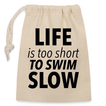 Natation - Sac cadeau en coton avec cordon (14 x 20 cm) - nature - Devant