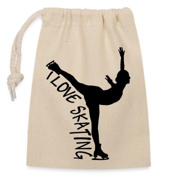 Figure skating Mod2 copy - Closable cotton gift bag (14x20cm) - nature - Front