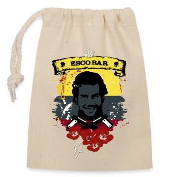 Escobar - Closable cotton gift bag (14x20cm) - nature - Front