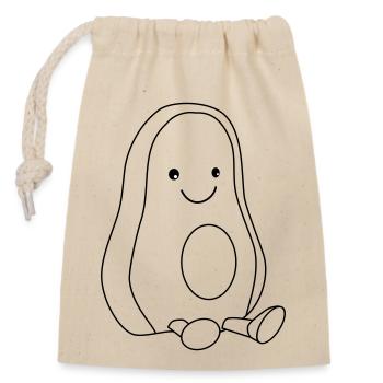 Avocat sucré - Sac cadeau en coton avec cordon (14 x 20 cm) - nature - Devant