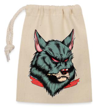 Ace le loup furieux - Sac cadeau en coton avec cordon (14 x 20 cm) - nature - Devant