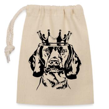 Bavarian Mountain Hound Krone Wilsigns - Closable cotton gift bag (14x20cm) - nature - Front
