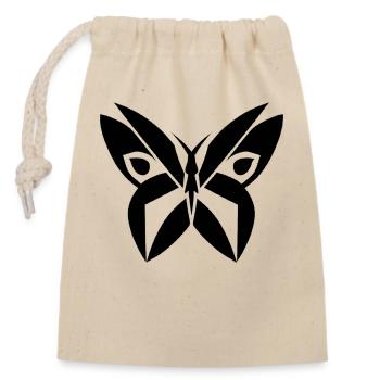 butterfly - Verschließbarer Geschenkbeutel aus Baumwolle (14x20cm) - Natur - Vorne