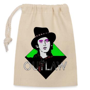 Der Gesetzlose Billy the Kid - Verschließbarer Geschenkbeutel aus Baumwolle (14x20cm) - Natur - Vorne