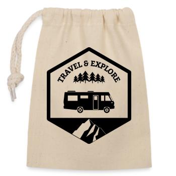 Intégral Travel and explore noir - Sac cadeau en coton avec cordon (14 x 20 cm) - nature - Devant