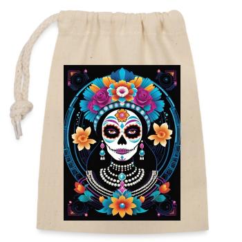 LA CATRINA DELUXE - Closable cotton gift bag (14x20cm) - nature - Front