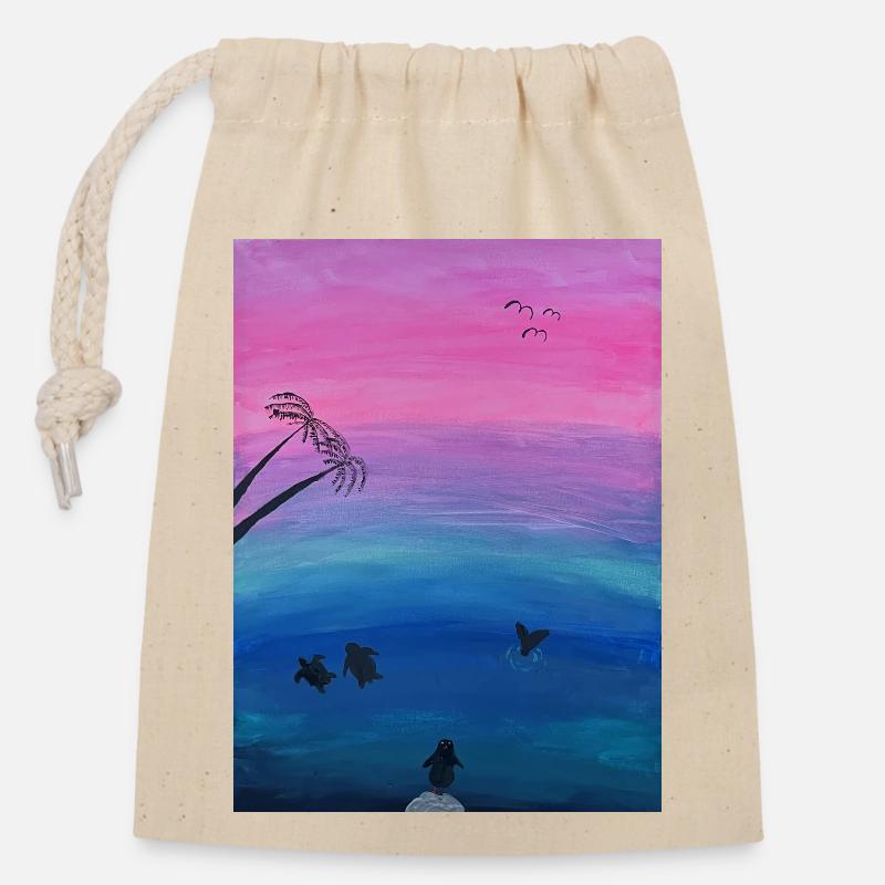 IMG 6017 - Closable cotton gift bag (14x20cm) - nature