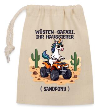 Desert Unicorn - Closable cotton gift bag (14x20cm) - nature - Front