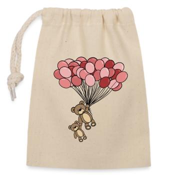 Enfants - Sac cadeau en coton avec cordon (14 x 20 cm) - nature - Devant