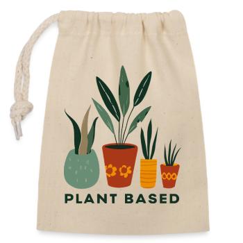 Pots Amis à base de plantes - Sac cadeau en coton avec cordon (14 x 20 cm) - nature - Devant