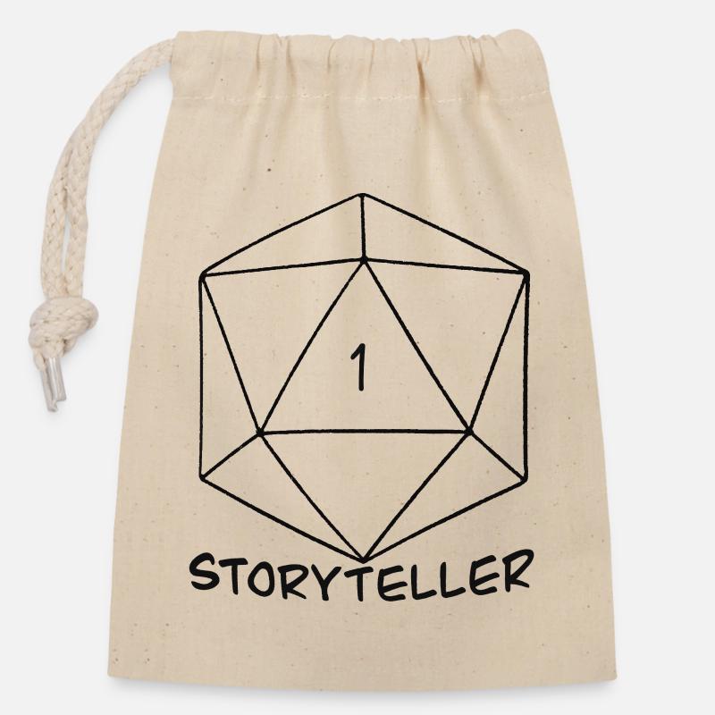 Storyteller - Verschließbarer Geschenkbeutel aus Baumwolle (14x20cm) - Natur