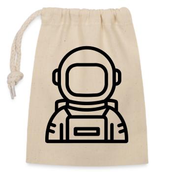 astronaute - Sac cadeau en coton avec cordon (14 x 20 cm) - nature - Devant