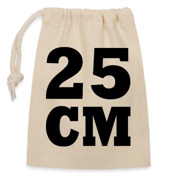 25 cm - Sac cadeau en coton avec cordon (14 x 20 cm) - nature - Devant