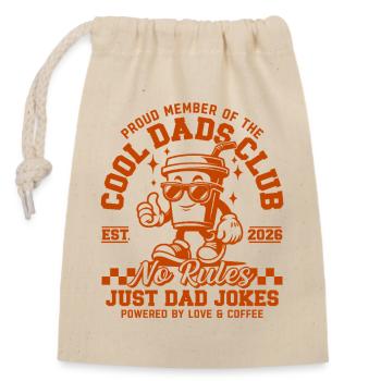 Dad 2026 Gift - Cool Dads Club - Closable cotton gift bag (14x20cm) - nature - Front