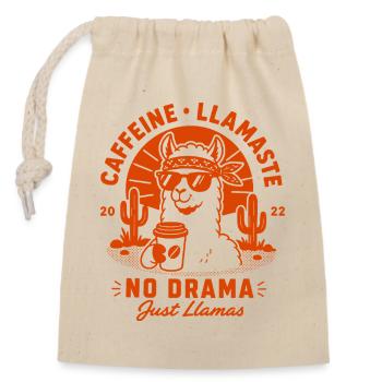 No Prob Llama Chill Spruch - Verschließbarer Geschenkbeutel aus Baumwolle (14x20cm) - Natur - Vorne