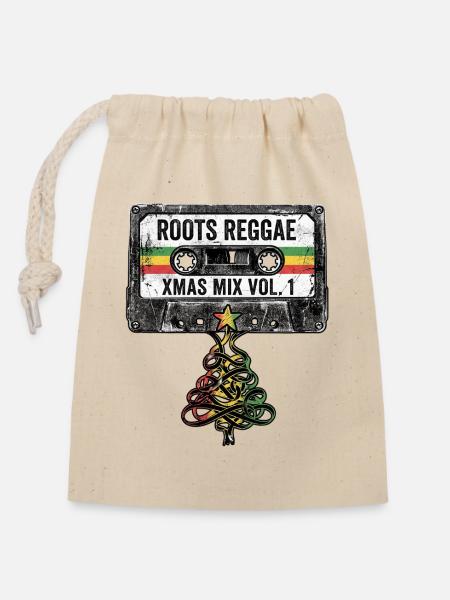 Christmas Tree Roots Reggae - Verschließbarer Geschenkbeutel aus Baumwolle (14x20cm) - Natur
