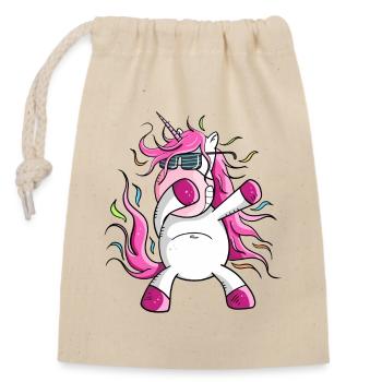 Cool Dabbendes Unicorn I Dab Dance I Dabbing - Sac cadeau en coton avec cordon (14 x 20 cm) - nature - Devant