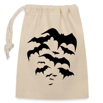 Fledermäuse, bats, Vampire, Dracula - Verschließbarer Geschenkbeutel aus Baumwolle (14x20cm) - Natur - Vorne