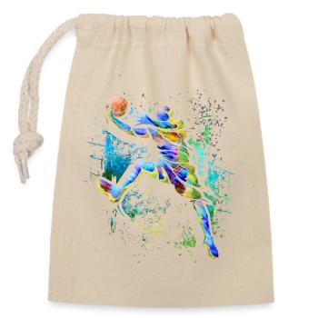 Basketball players - Basketball - BBall - Basket Ball - Closable cotton gift bag (14x20cm) - nature - Front