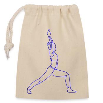 3 Sanchalanasana Yoga | 1st Blue Flame - Closable cotton gift bag (14x20cm) - nature - Front