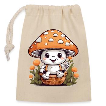 Sweet Toadstool - Closable cotton gift bag (14x20cm) - nature - Front