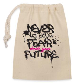 Your future - Closable cotton gift bag (14x20cm) - nature - Front