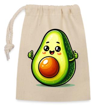 Avocat - Sac cadeau en coton avec cordon (14 x 20 cm) - nature - Devant
