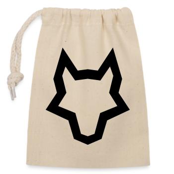 LOGO of the wolf - Closable cotton gift bag (14x20cm) - nature - Front