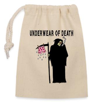 Le caleçon de la mort - Sac cadeau en coton avec cordon (14 x 20 cm) - nature - Devant