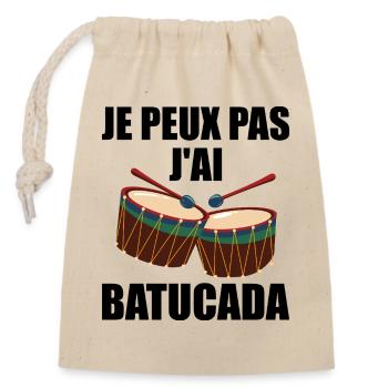 I Can't I Batucada - Humor Musik - Verschließbarer Geschenkbeutel aus Baumwolle (14x20cm) - Natur - Vorne