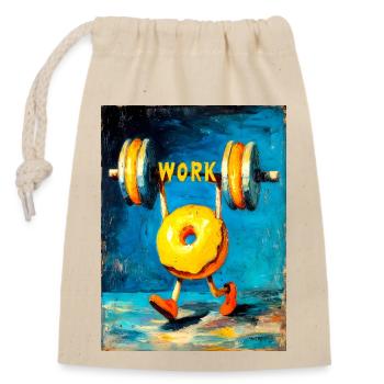 "Workout" by van Gogh - Closable cotton gift bag (14x20cm) - nature - Front
