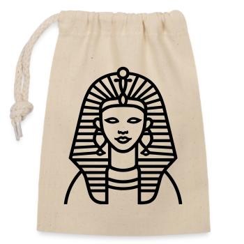 pharaon - Sac cadeau en coton avec cordon (14 x 20 cm) - nature - Devant