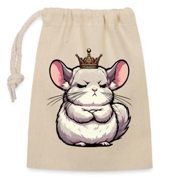 Chinchilla Chinchillas Chinchillabesitzer Nagetier - Verschließbarer Geschenkbeutel aus Baumwolle (14x20cm) - Natur - Vorne
