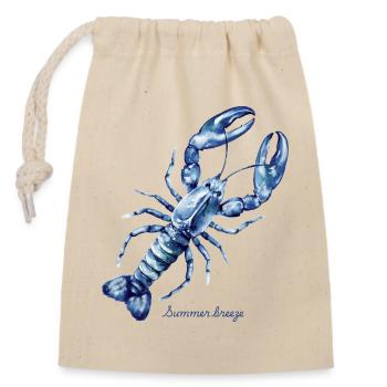 Summer Breeze Watercolor Lobster - Closable cotton gift bag (14x20cm) - nature - Front