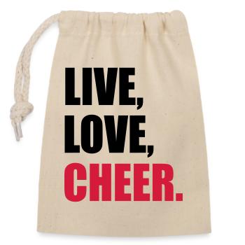 Cheerleader - Verschließbarer Geschenkbeutel aus Baumwolle (14x20cm) - Natur - Vorne
