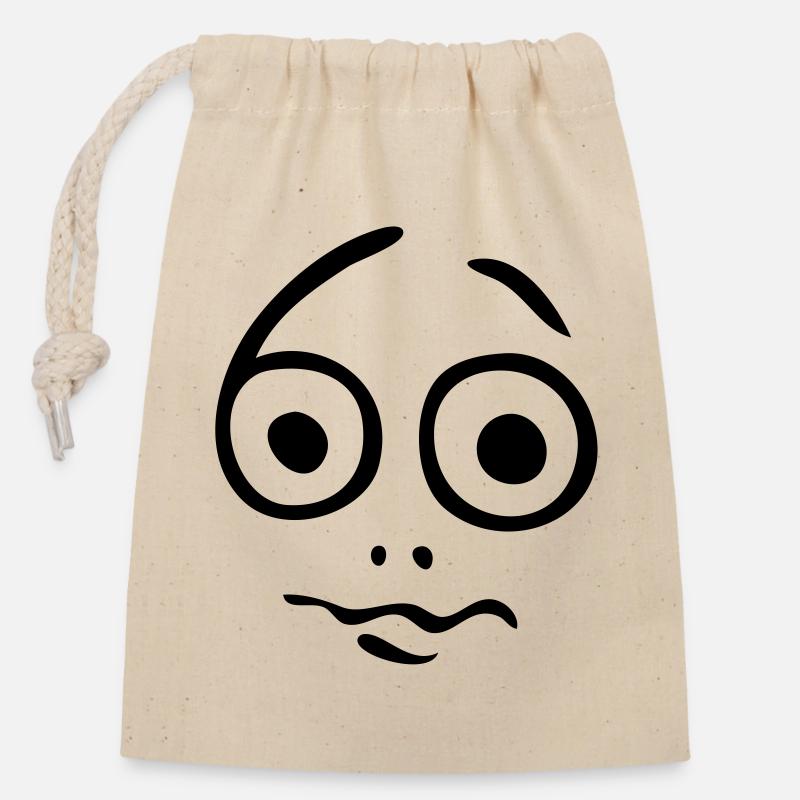 Aide, il ya 60 ans! - Sac cadeau en coton avec cordon (14 x 20 cm) - nature