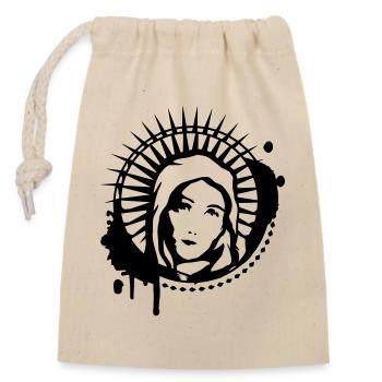 Un portrait de la Sainte Vierge Sainte Marie - Sac cadeau en coton avec cordon (14 x 20 cm) - nature - Devant