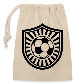 Foot Emblème Personnalisé Simple Simple - Sac cadeau en coton avec cordon (14 x 20 cm) - nature - Devant