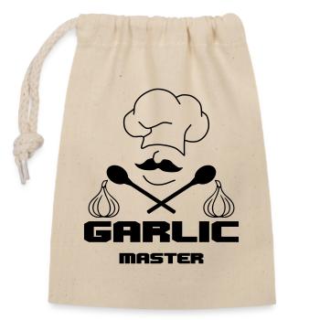 Garlic Master - Verschließbarer Geschenkbeutel aus Baumwolle (14x20cm) - Natur - Vorne